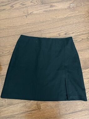 Sunday Best Black Mini Skirt with Front Slit